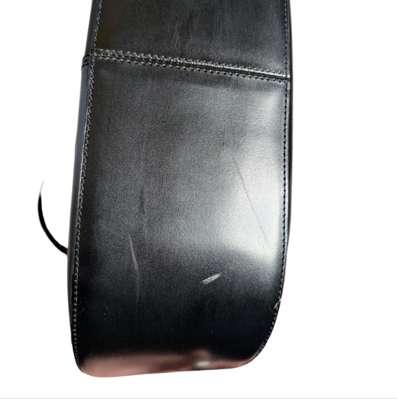 Kenneth Cole Reaction black leather y2k shoulder bag - Picture 4 of 12